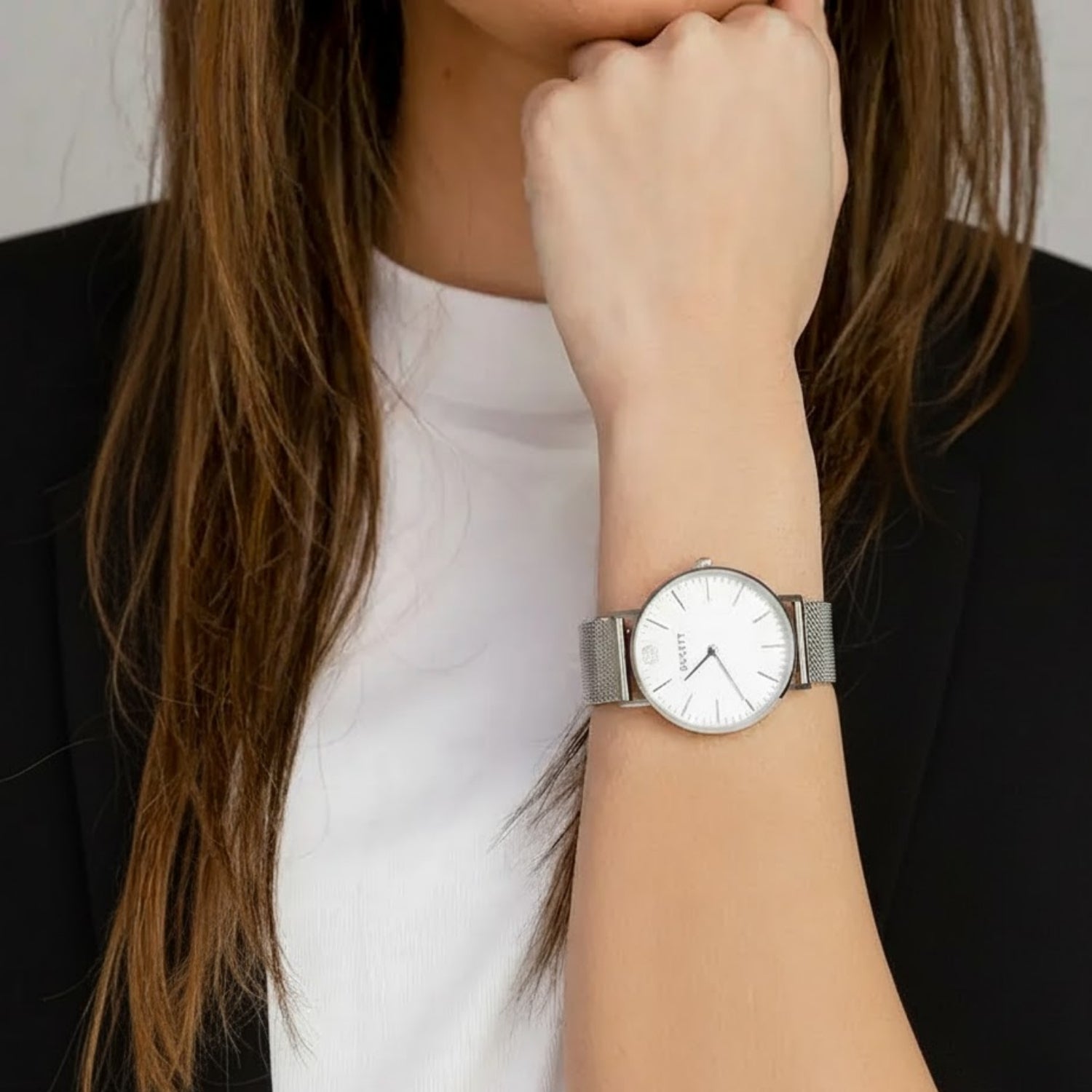 sfeerfoto-white-mesh-zilver-horloge-2